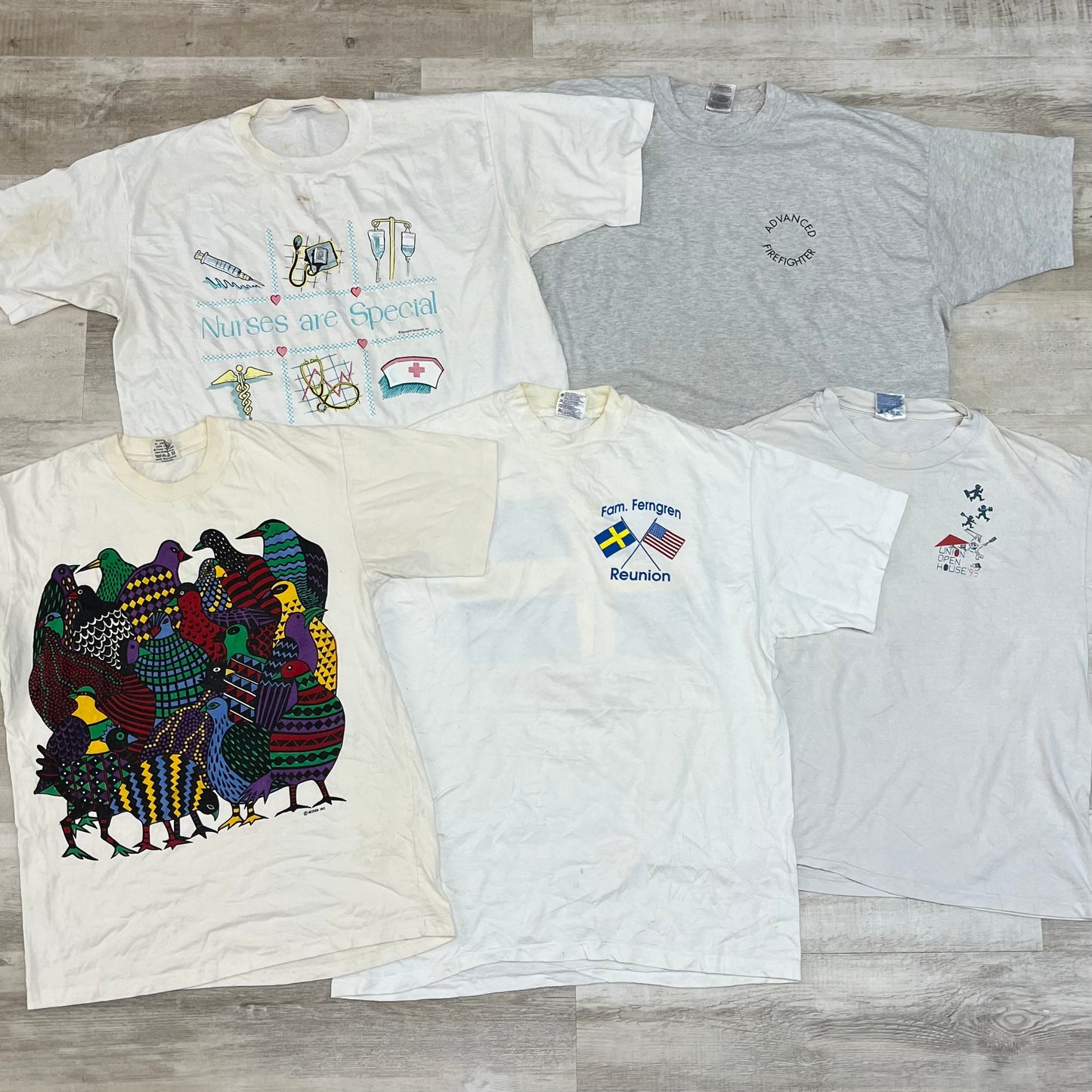 [現物] 90s 白Tシャツ(シミあり) 20pcs C0713004