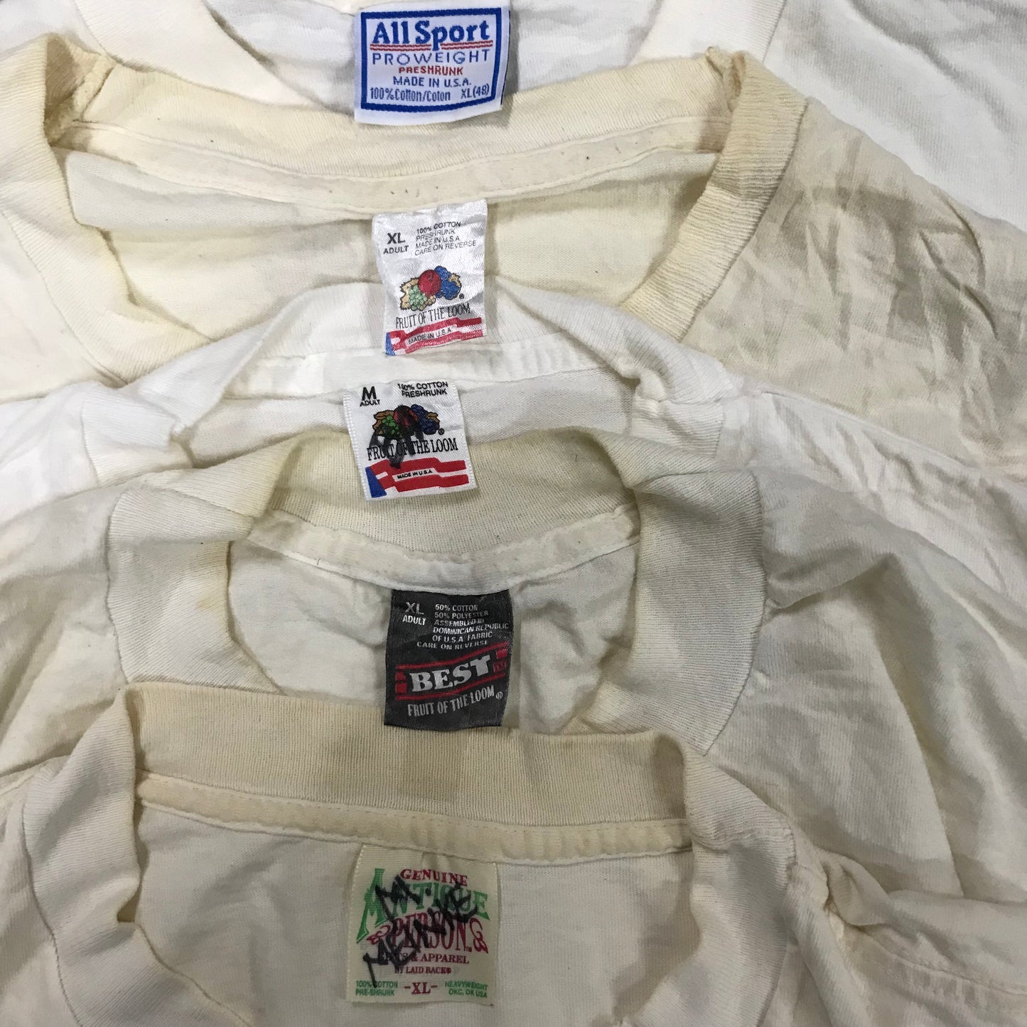 [現物] 90s 白系Tシャツ(シミあり) 20pcs D0622006