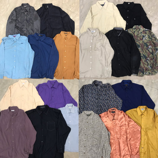 [現物] 長袖シャツ/シルク/ポリ/レーヨン 20pcs H0810001
