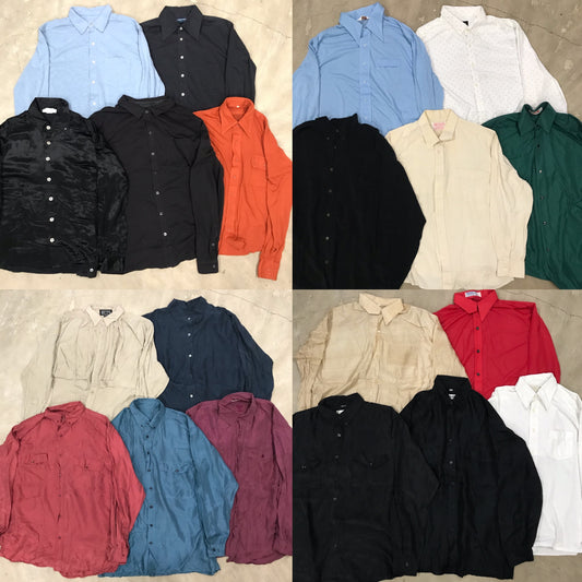 [現物] 長袖シャツ/シルク/ポリ/レーヨン 20pcs H0806003