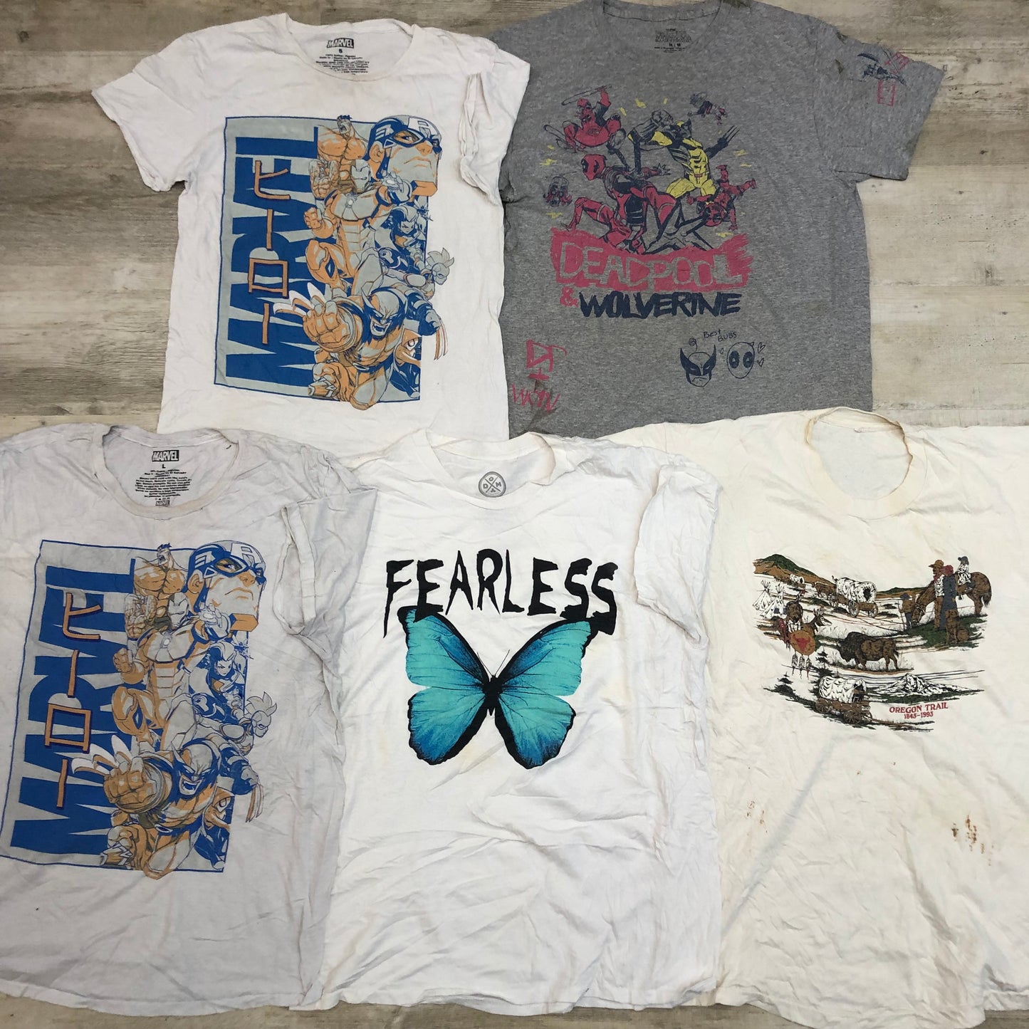 [現物] 00s 白Tシャツ(シミあり) 20pcs G0813002