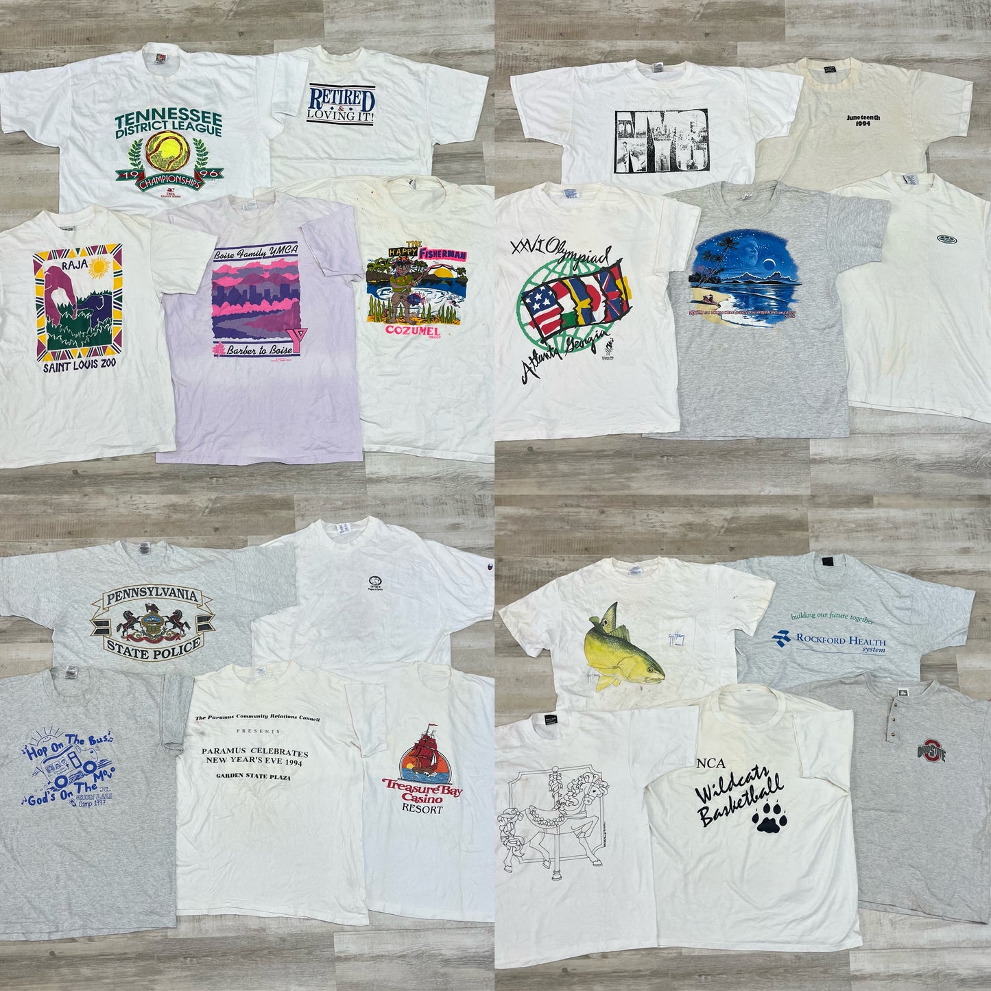 [現物] 90s 白Tシャツ(シミあり) 20pcs C0713002