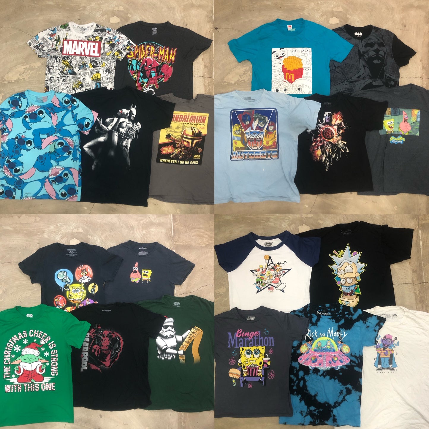 [現物] 00s アメコミ/キャラクターTシャツ 20pcs E0706005