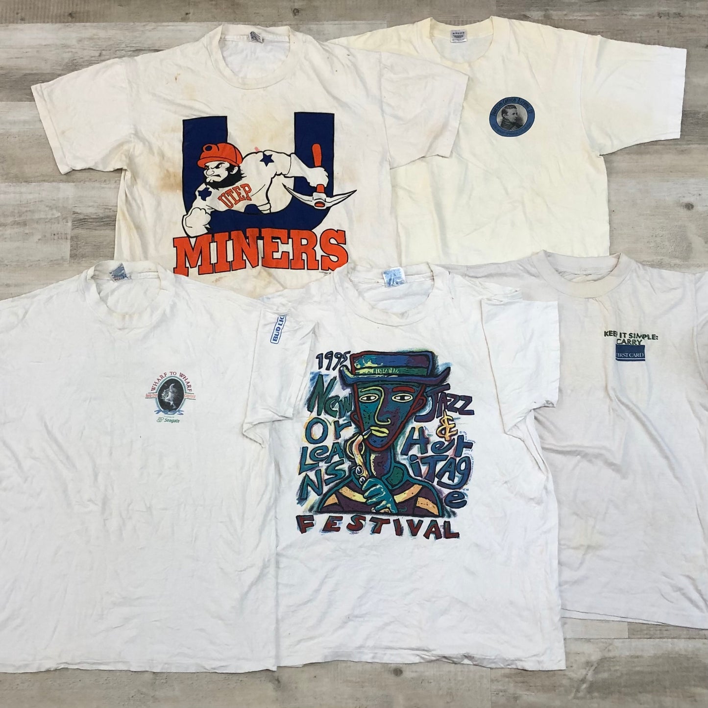 [現物] 90年代 白Tシャツ(シミあり) 20pcs G0810003