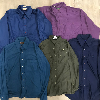 [現物] 長袖シャツ/シルク/ポリ/レーヨン 20pcs H0728001