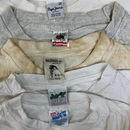 [現物] 90s 白Tシャツ(シミあり) 20pcs C0713005