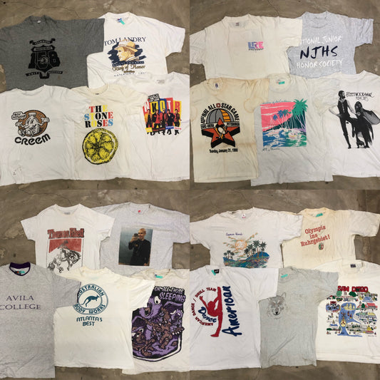 [In-kind] 90-00s White T-shirts (stained) 20pcs E0709002