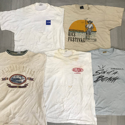 [現物] 90s 白Tシャツ(シミあり) 20pcs H0817001