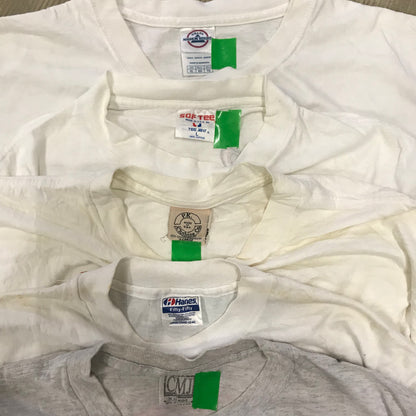 [現物] 90年代 白Tシャツ(シミあり) 20pcs H0810004