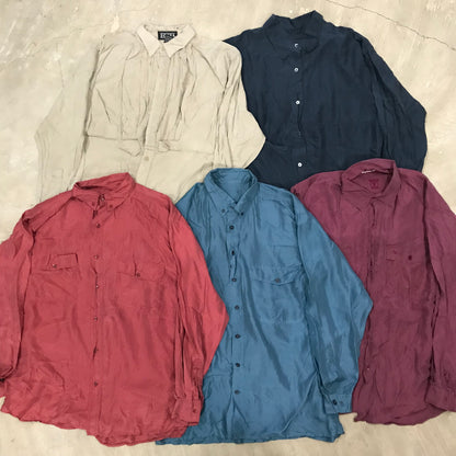 [現物] 長袖シャツ/シルク/ポリ/レーヨン 20pcs H0806003