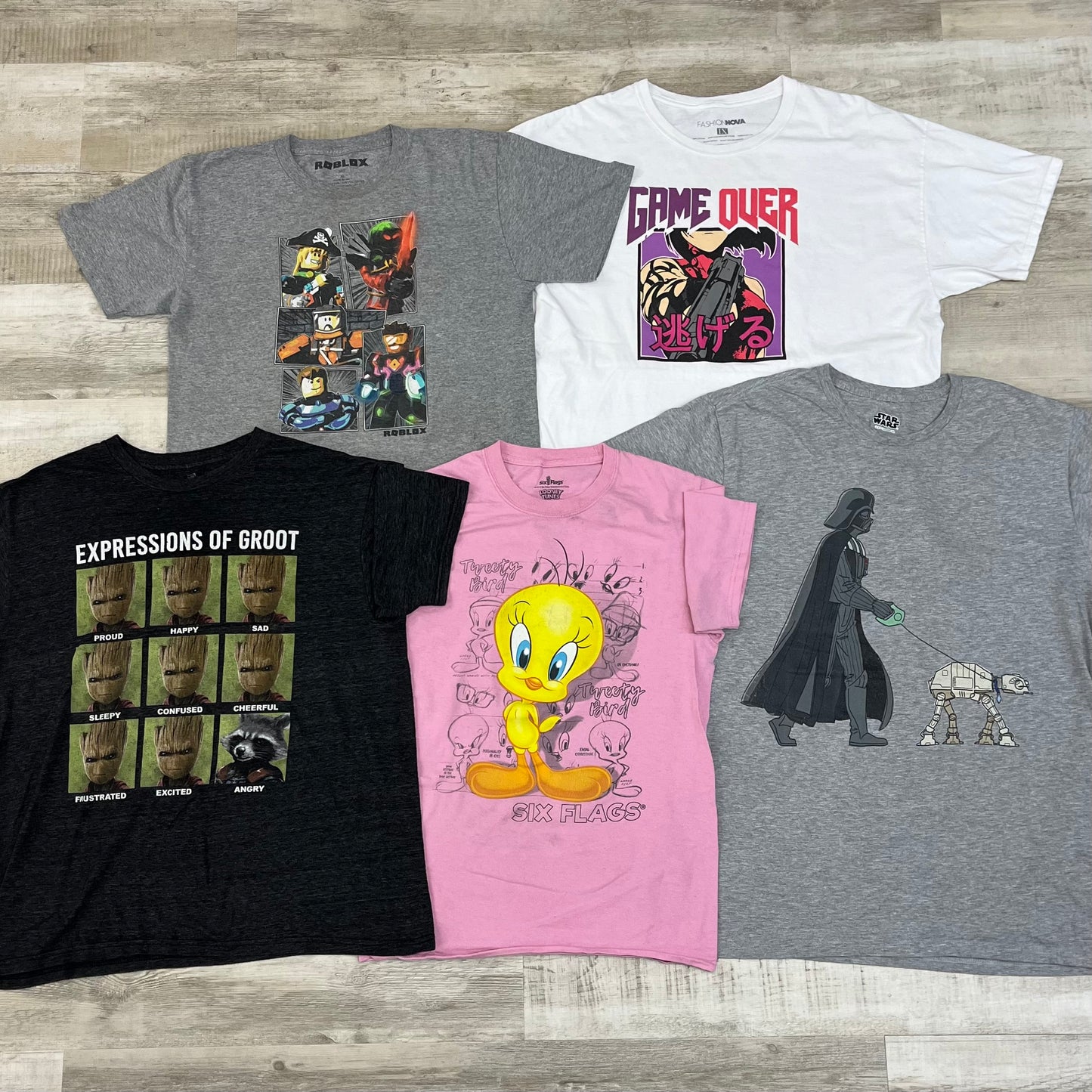 [現物] 00s キャラクターTシャツ 20pcs G0805002