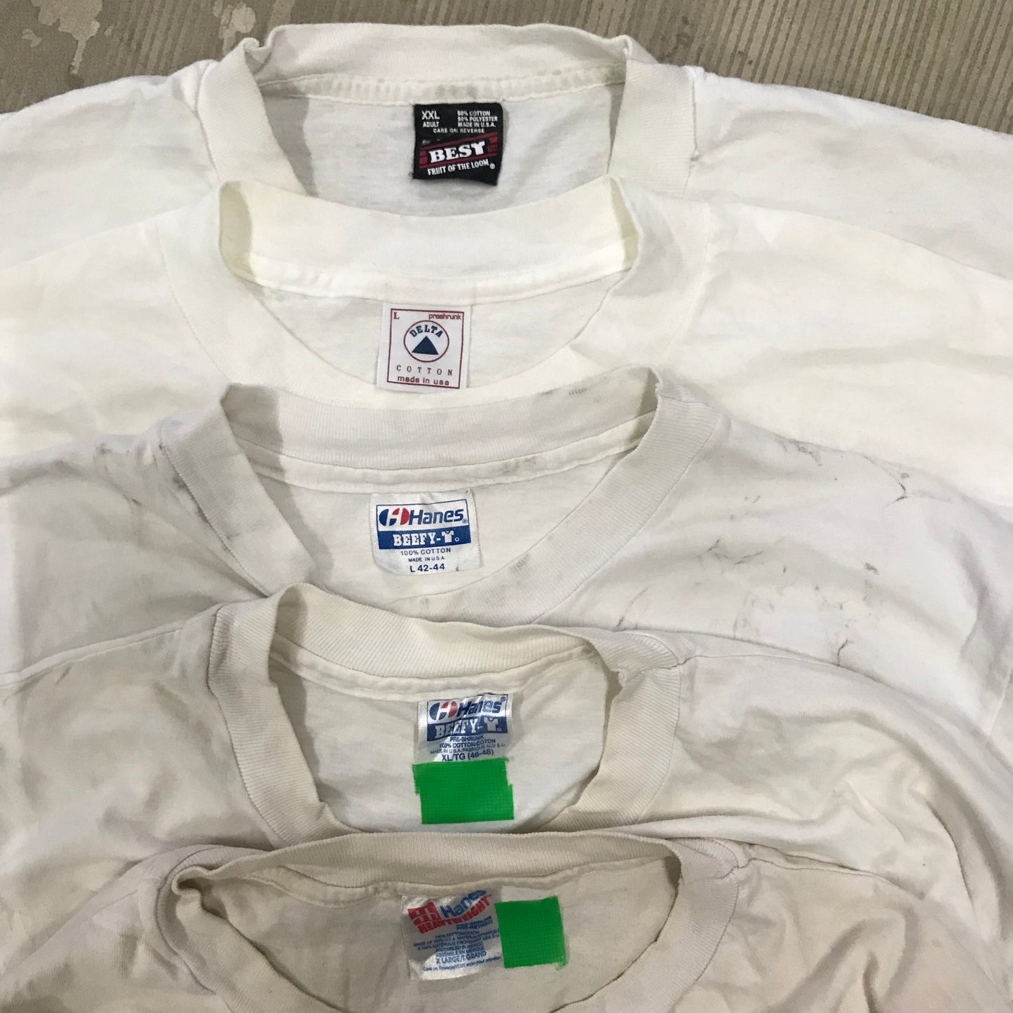 [現物] 90年代 白Tシャツ(シミあり) 20pcs H0810005
