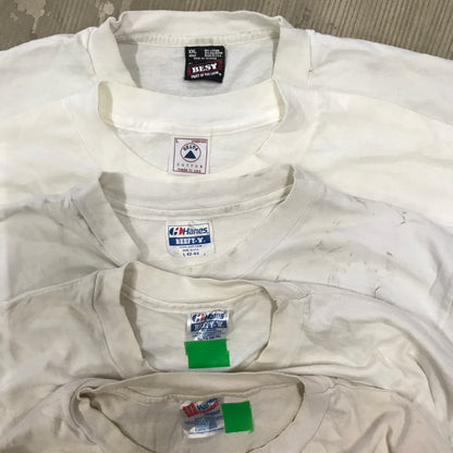 [現物] 90年代 白Tシャツ(シミあり) 20pcs H0810005