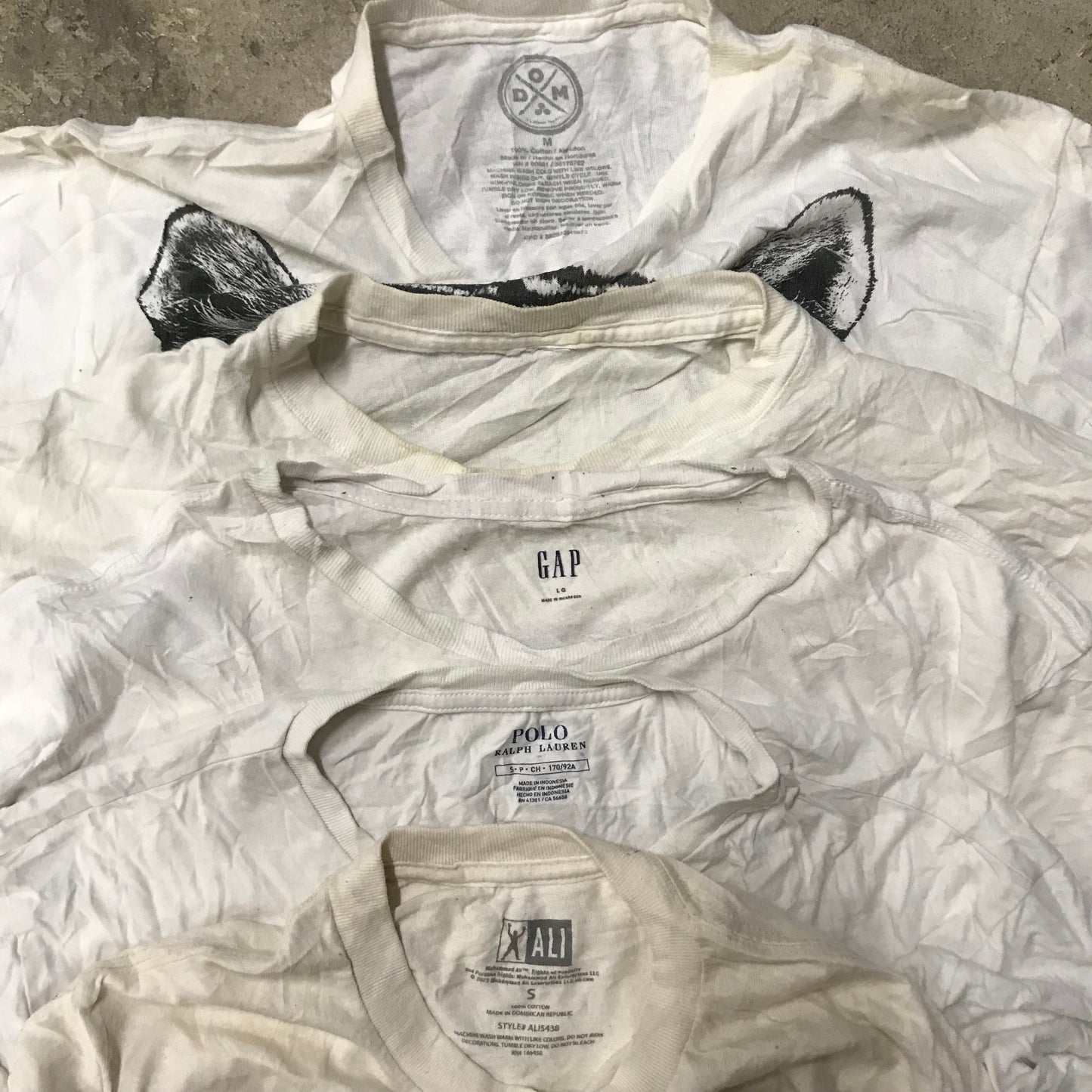 [現物] 00s 白Tシャツ(シミあり) 20pcs D0713003