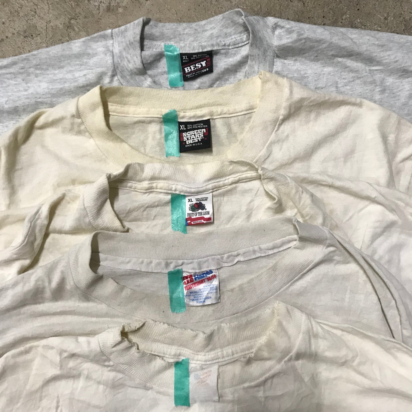 [現物] 90s 白Tシャツ(シミあり) 20pcs D0714001
