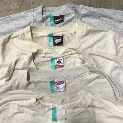[現物] 90s 白Tシャツ(シミあり) 20pcs D0714001