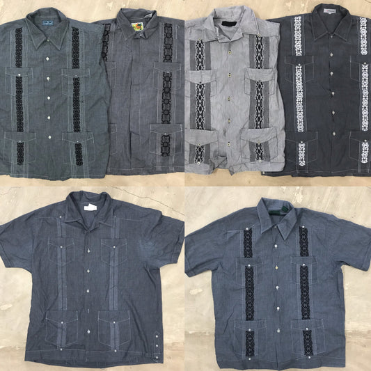 [現物] キューバシャツ(チャコール染め) 6pcs H0810002