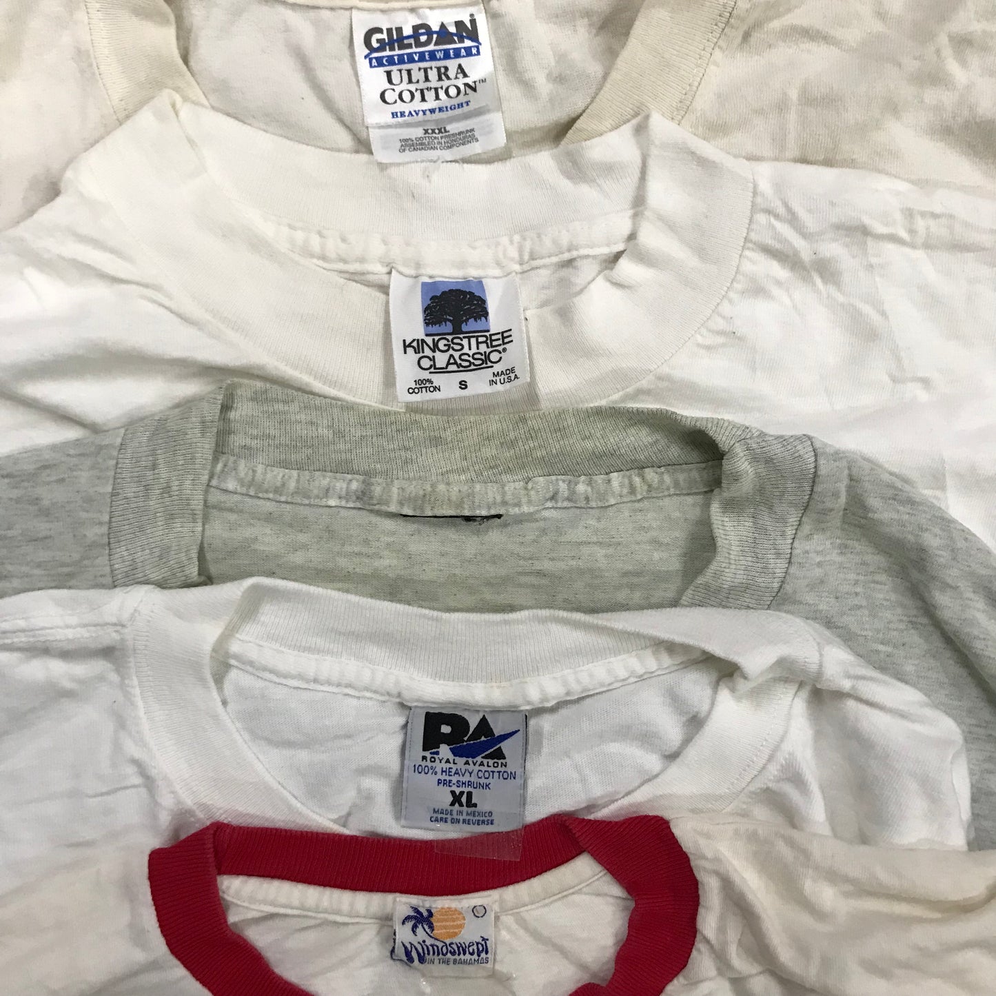 [現物] 90s 白系Tシャツ(シミあり) 20pcs D0622004