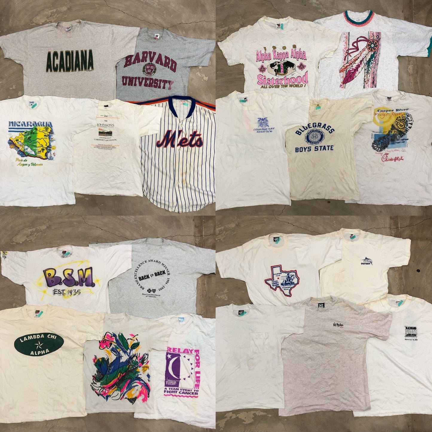 [現物] 90s 白Tシャツ(シミあり) 20pcs E0713005