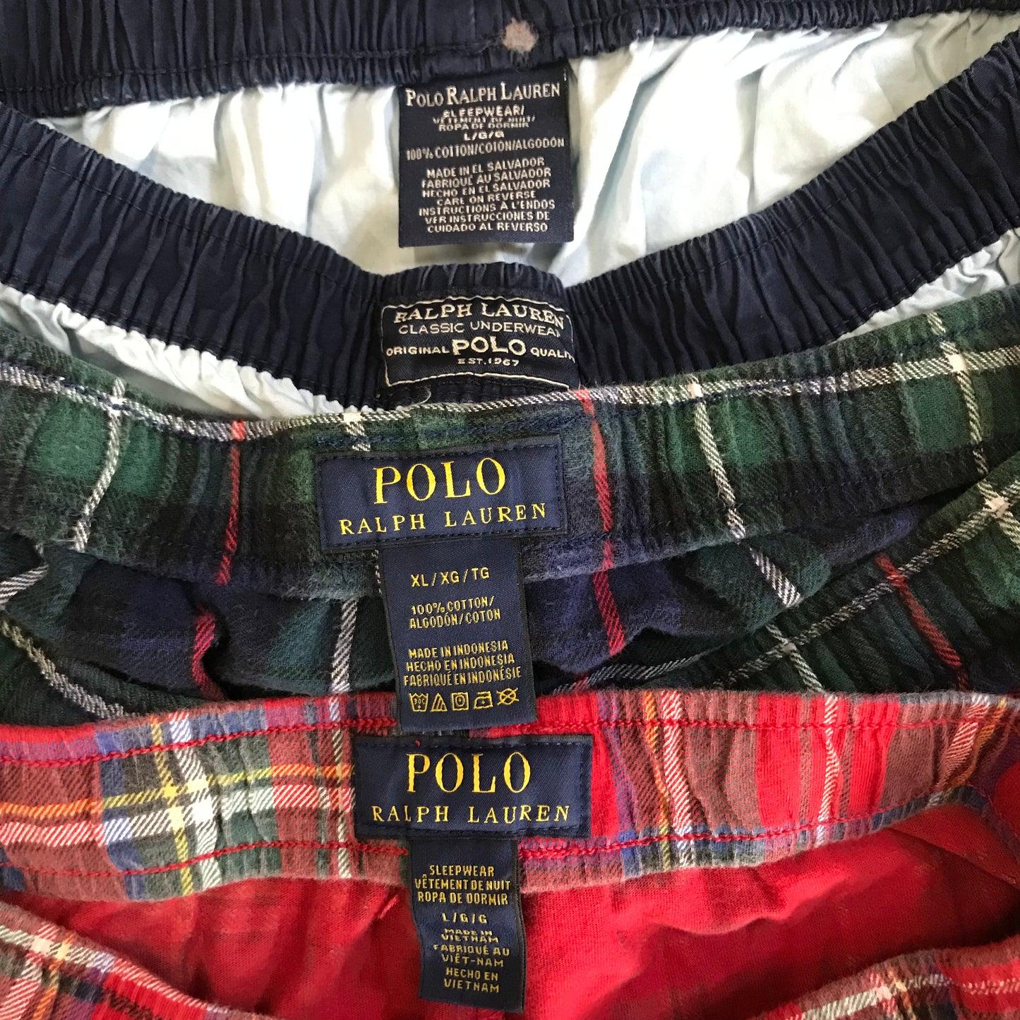 [現物] ラルフローレンパジャマパンツ(ミックス) 12pcs H0817002