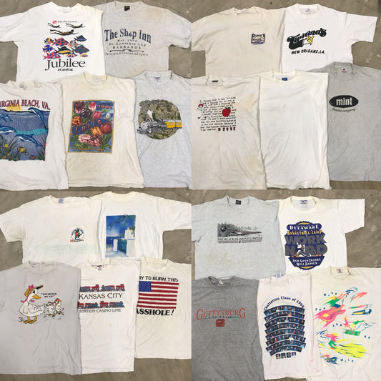 [現物] 90年代 白Tシャツ(シミあり) 20pcs H0810003