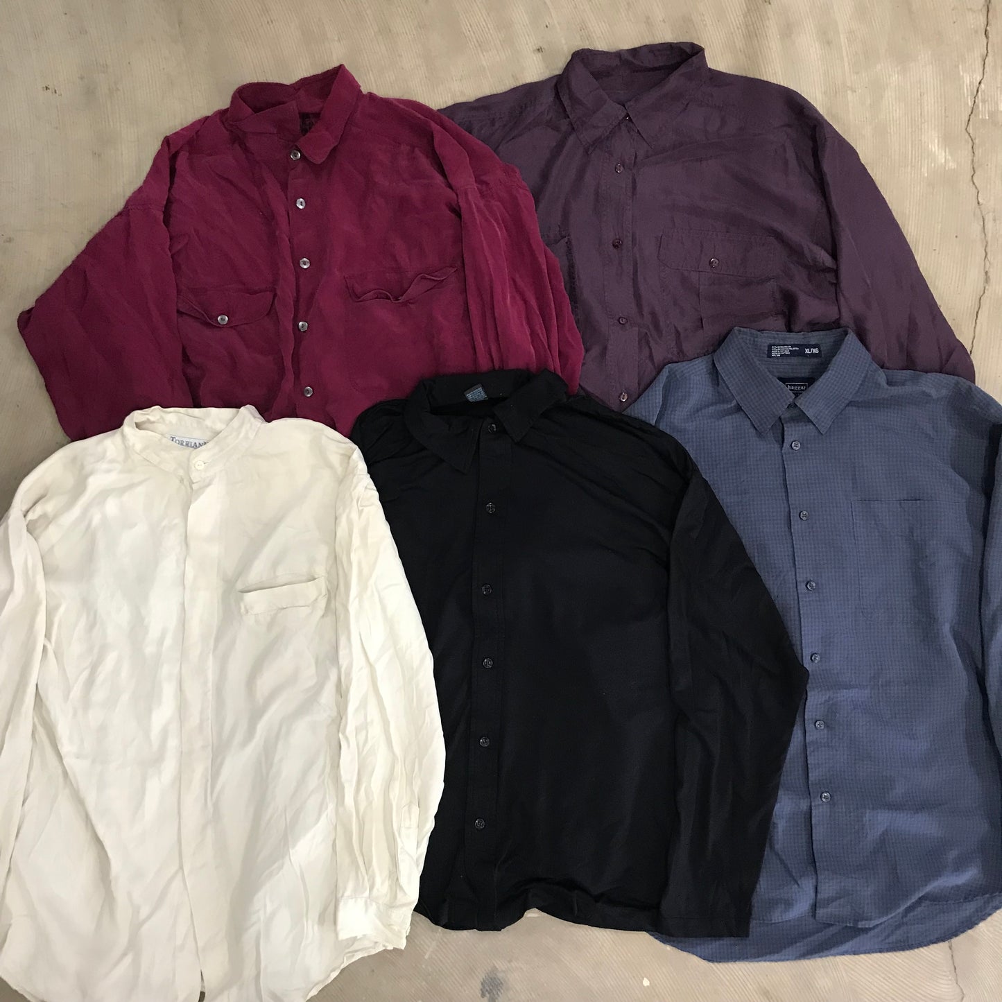 [現物] 長袖テロシャツ/ポリ/シルク/レーヨン 20pcs H0727002