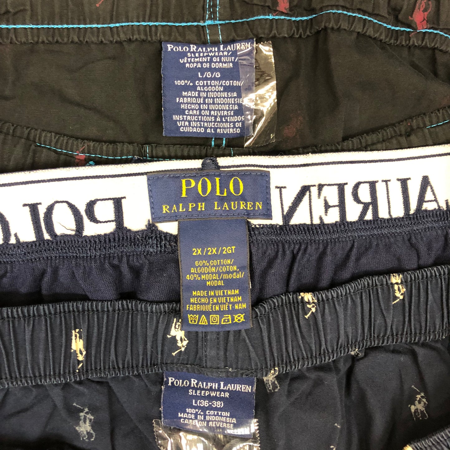 [現物] ラルフローレンパジャマパンツ(柄ミックス) 12pcs H0819002