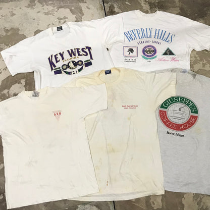 [現物] 90s 白系Tシャツ(シミあり) 20pcs D0622004