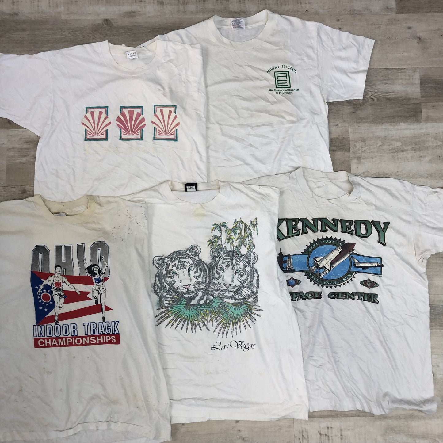 [現物] 90s 白Tシャツ(シミあり) 20pcs G0812003