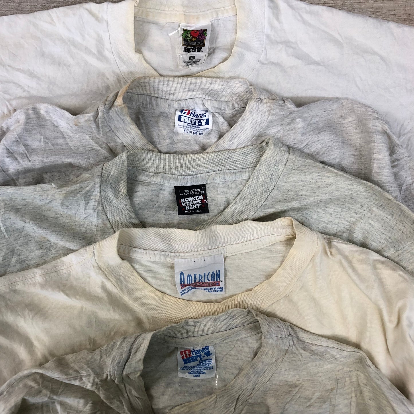 [現物] 90s 白Tシャツ(シミあり) 20pcs G0812001