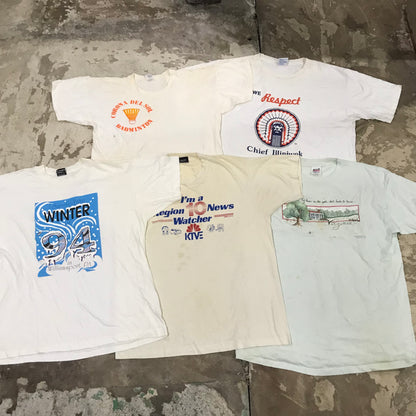 [現物] 90s 白系Tシャツ(シミあり) 20pcs D0622001