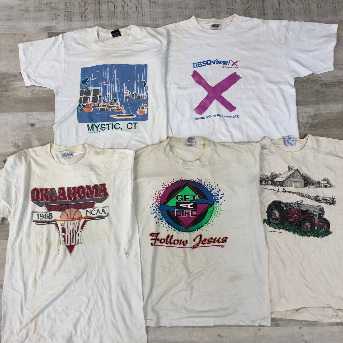 [現物] 90s 白Tシャツ(シミあり) 20pcs G0812001