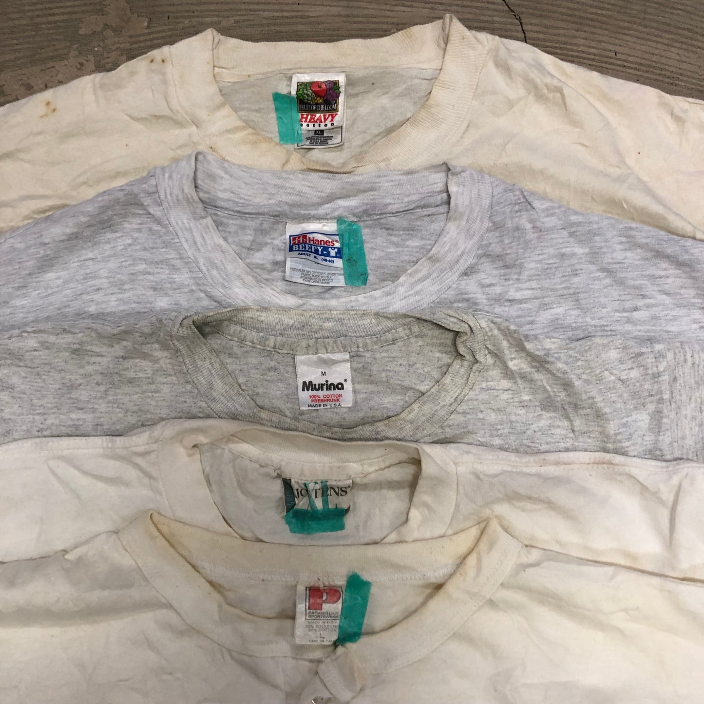 [現物] 90s 白Tシャツ(シミあり) 20pcs E0713006