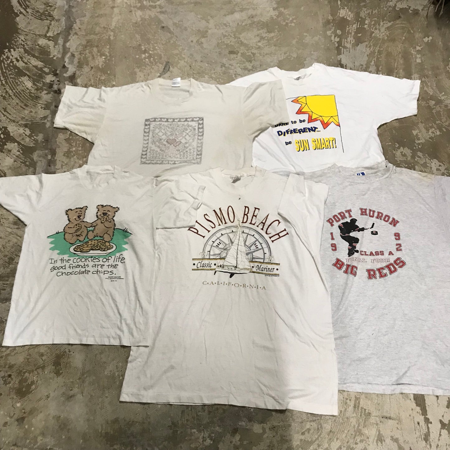 [現物] 90s 白系Tシャツ(シミあり) 20pcs D0629001