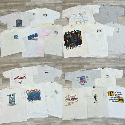 [現物] 90s 白Tシャツ(シミあり) 20pcs C0713004