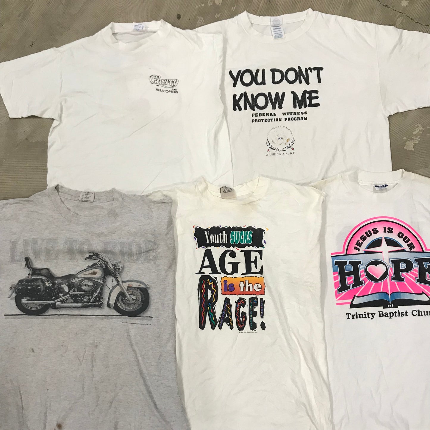 [現物] 90年代 白Tシャツ(シミあり) 20pcs H0810004