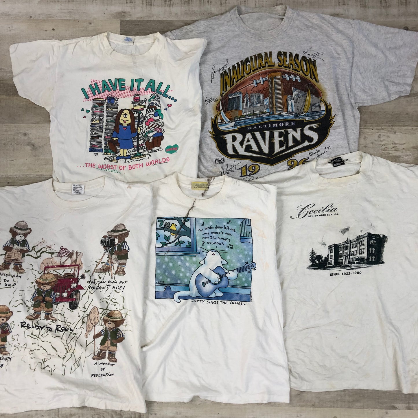 [現物] 90s 白Tシャツ(シミあり) 20pcs G0814002