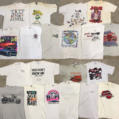 [現物] 90年代 白Tシャツ(シミあり) 20pcs H0810004