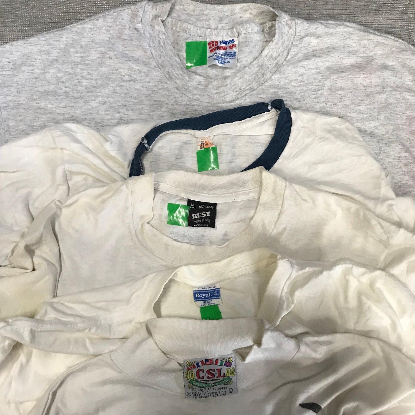 [現物] 90s 白Tシャツ(シミあり) 20pcs H0813001