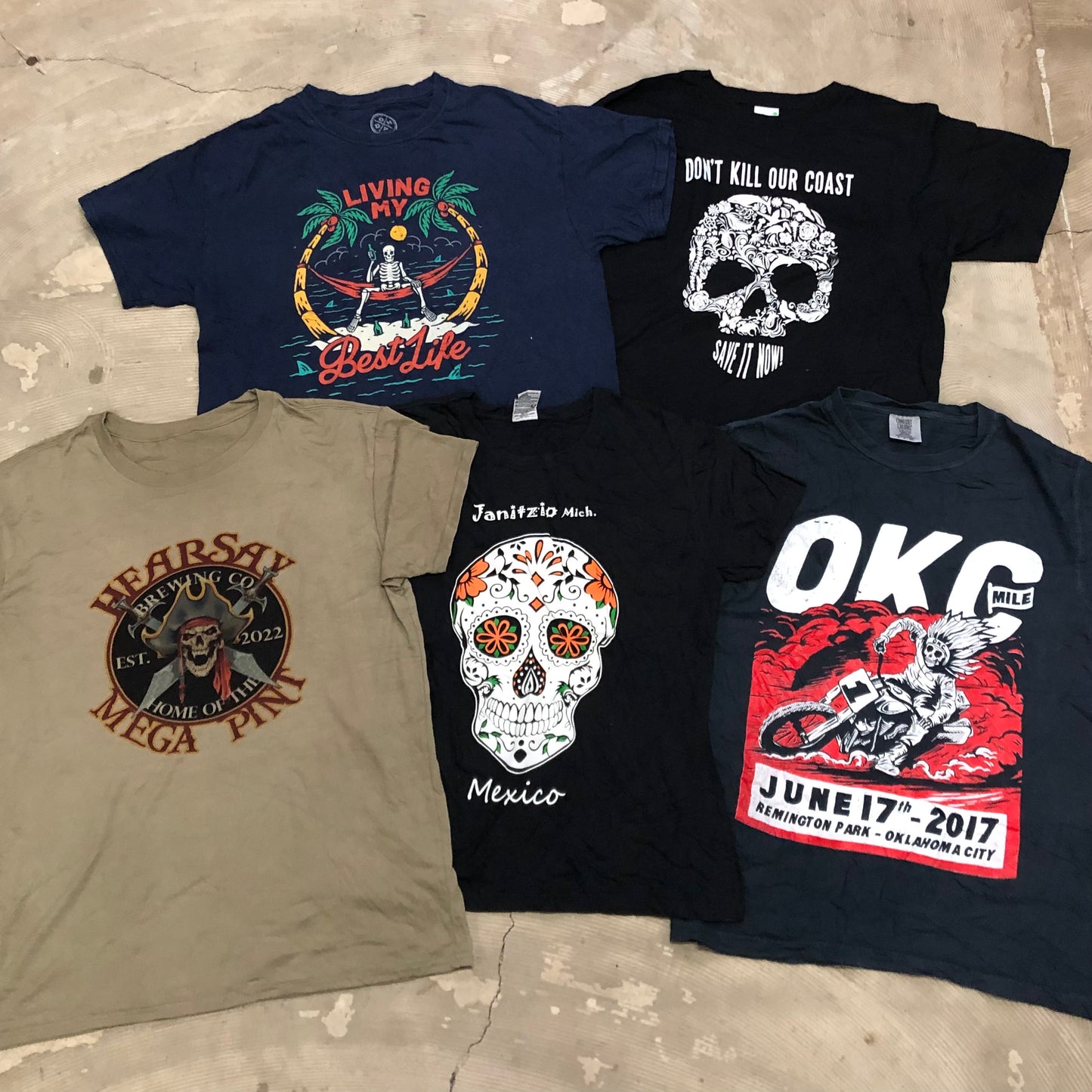 [現物] ドクロ/スカル系Tシャツ 20pcs E0714005