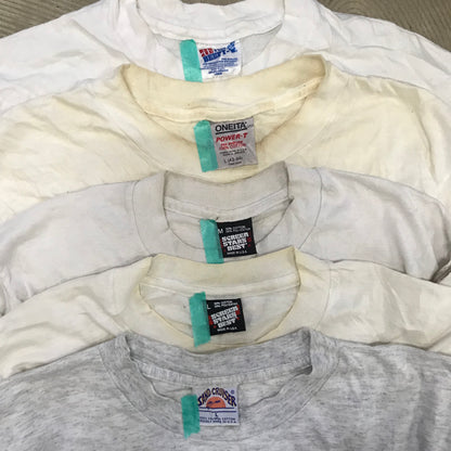 [現物] 90s 白Tシャツ(シミあり) 20pcs D0716004