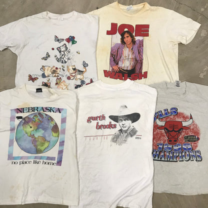 [現物] 90年代 白Tシャツ(シミあり) 20pcs H0810004