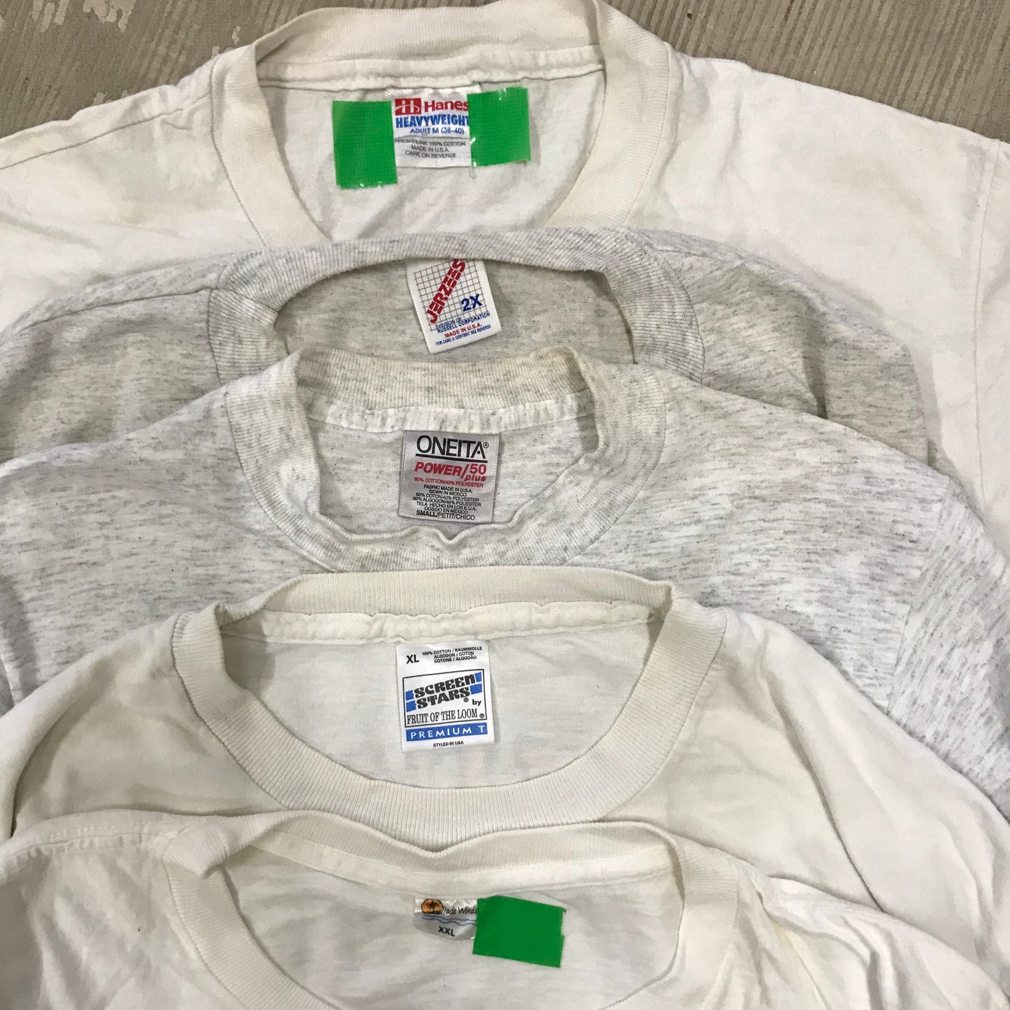 [現物] 90年代 白Tシャツ(シミあり) 20pcs H0810005