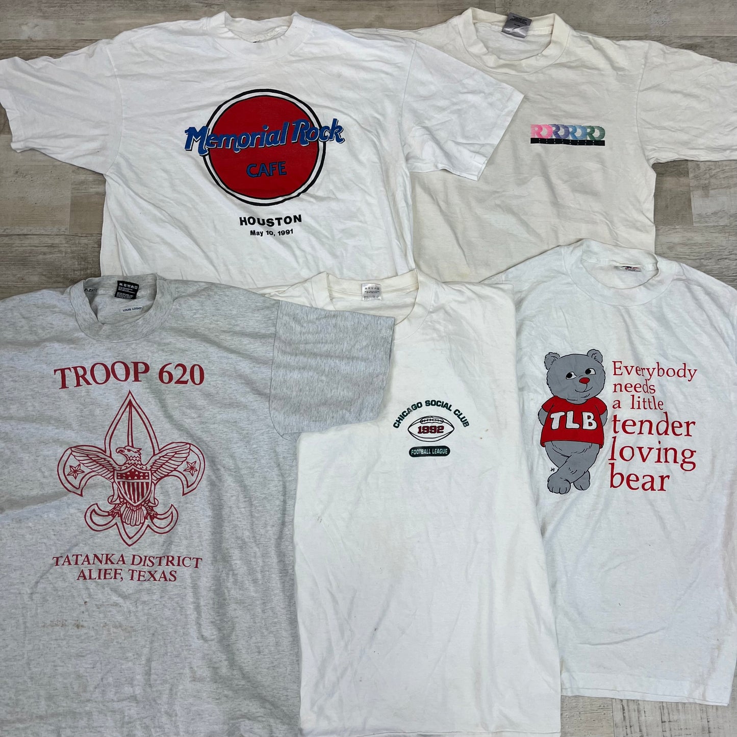[現物] 90s 白Tシャツ(シミあり) 20pcs C0715002