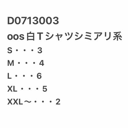 [現物] 00s 白Tシャツ(シミあり) 20pcs D0713003
