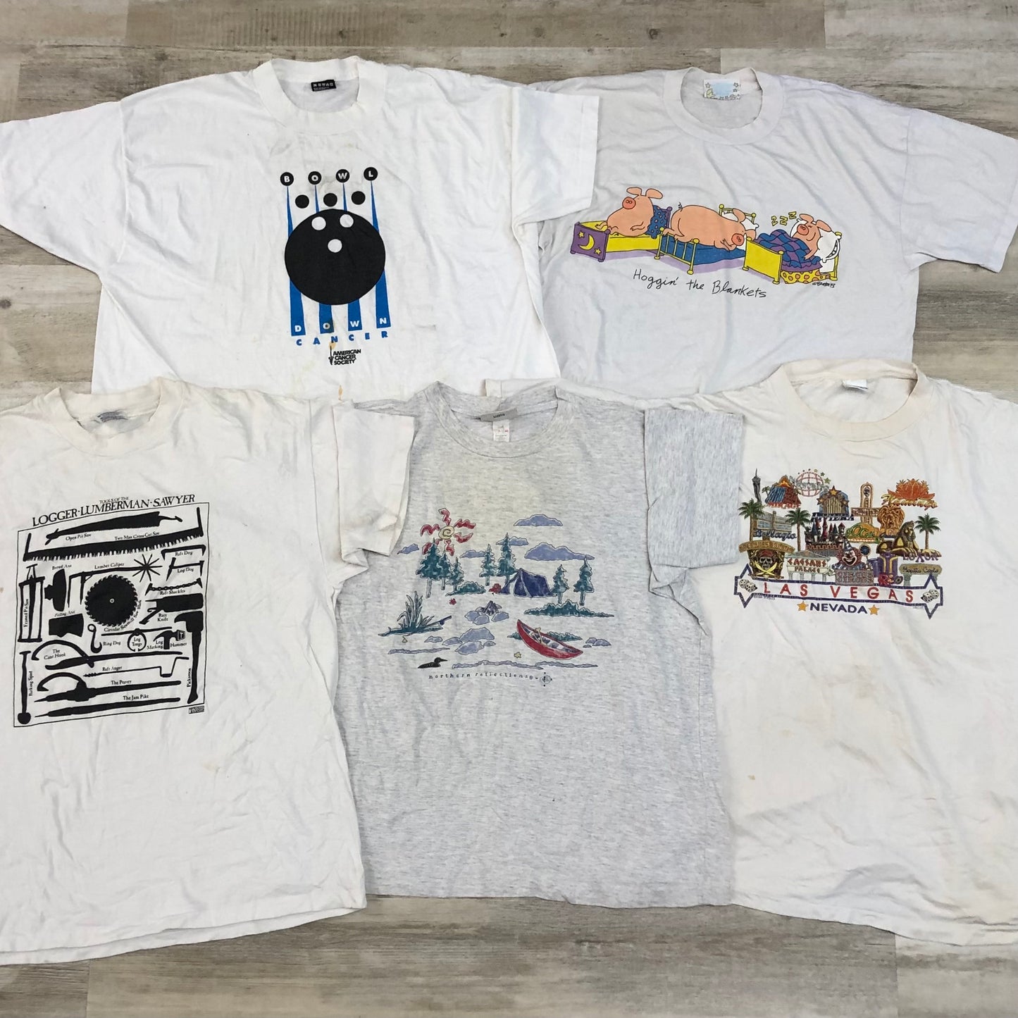 [現物] 90年代 白Tシャツ(シミあり) 20pcs G0810003