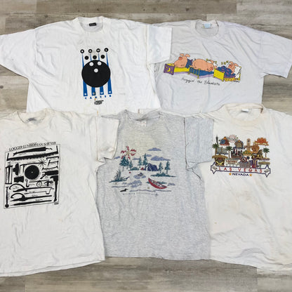[現物] 90年代 白Tシャツ(シミあり) 20pcs G0810003