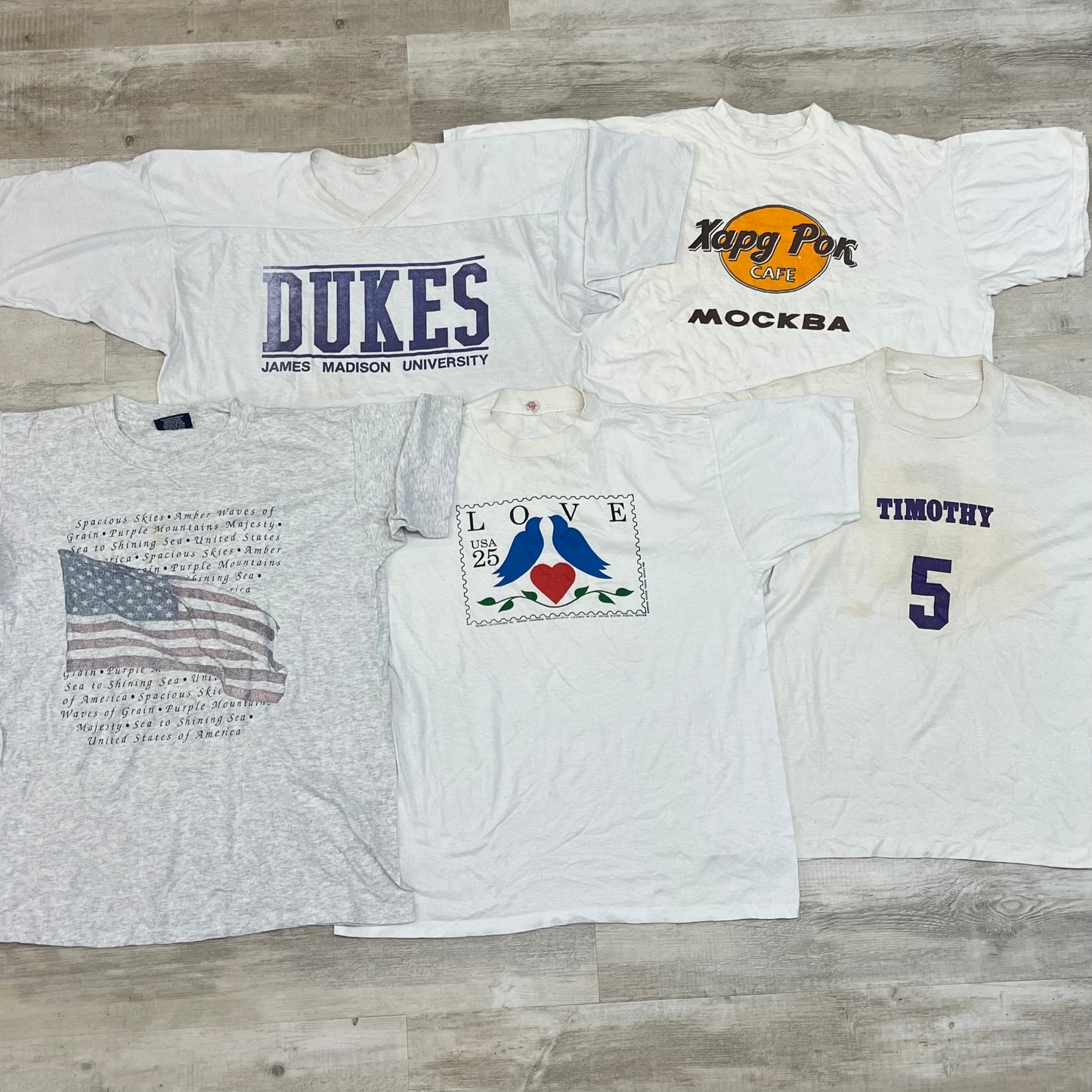 [現物] 90s 白Tシャツ(シミあり) 20pcs C0713005