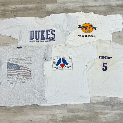 [現物] 90s 白Tシャツ(シミあり) 20pcs C0713005