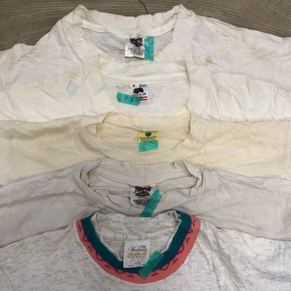 [現物] 90s 白Tシャツ(シミあり) 20pcs E0713005